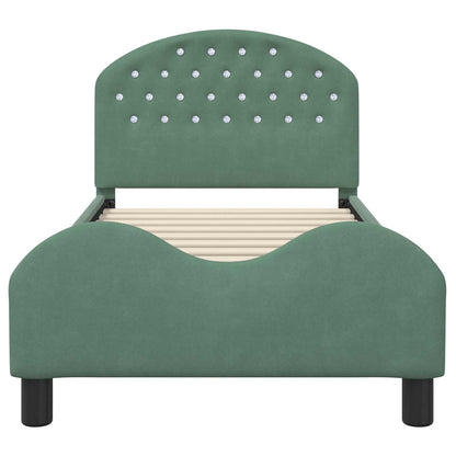 Bedframe voor kinderen met hoofdbord Zeegroen 80 x 160 cm