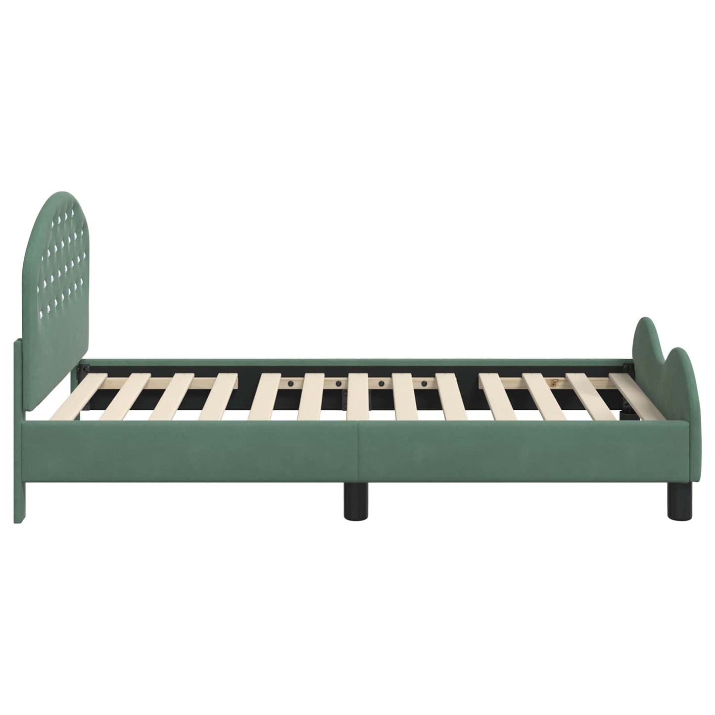 Bedframe voor kinderen met hoofdbord Zeegroen 80 x 160 cm