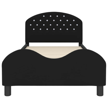 Bedframe voor kinderen met hoofdbord Zwart 80 x 200 cm Fluweel