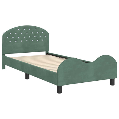 Bedframe voor kinderen met hoofdbord Zeegroen 80 x 200 cm