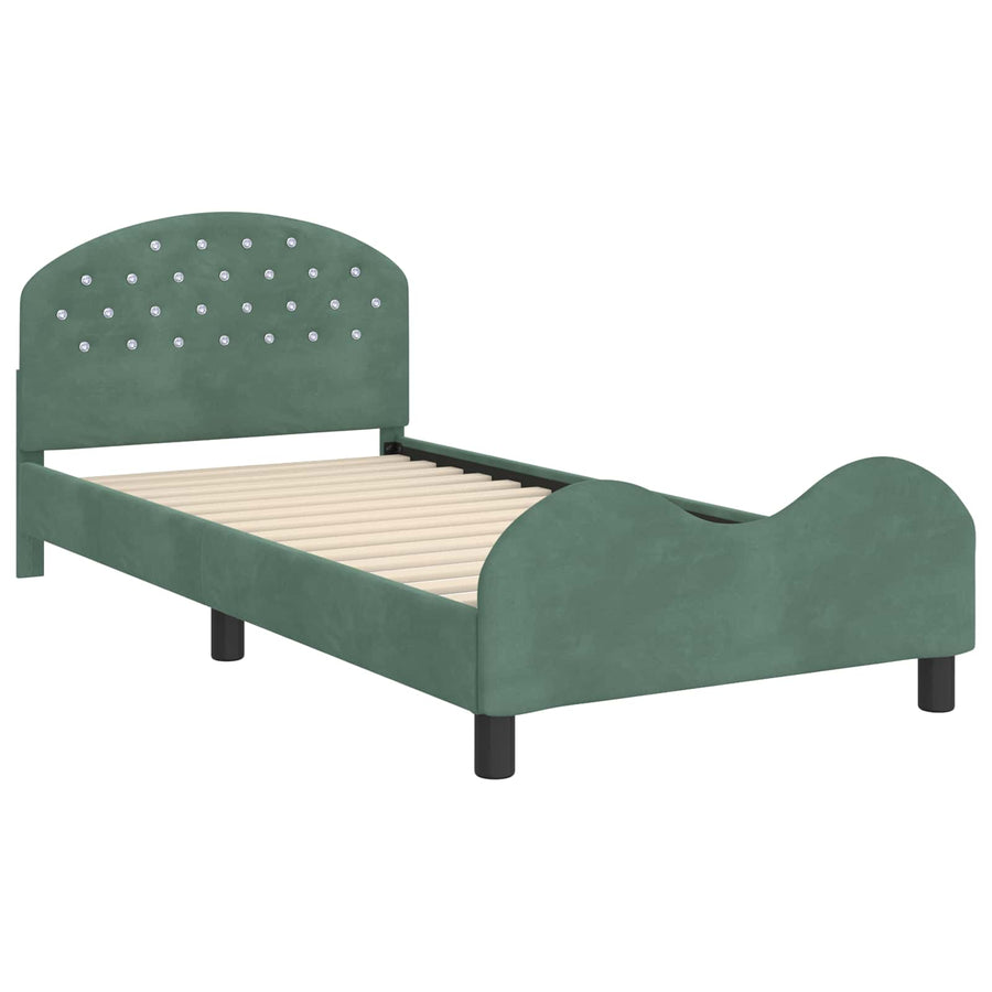 Bedframe voor kinderen met hoofdbord Zeegroen 80 x 200 cm