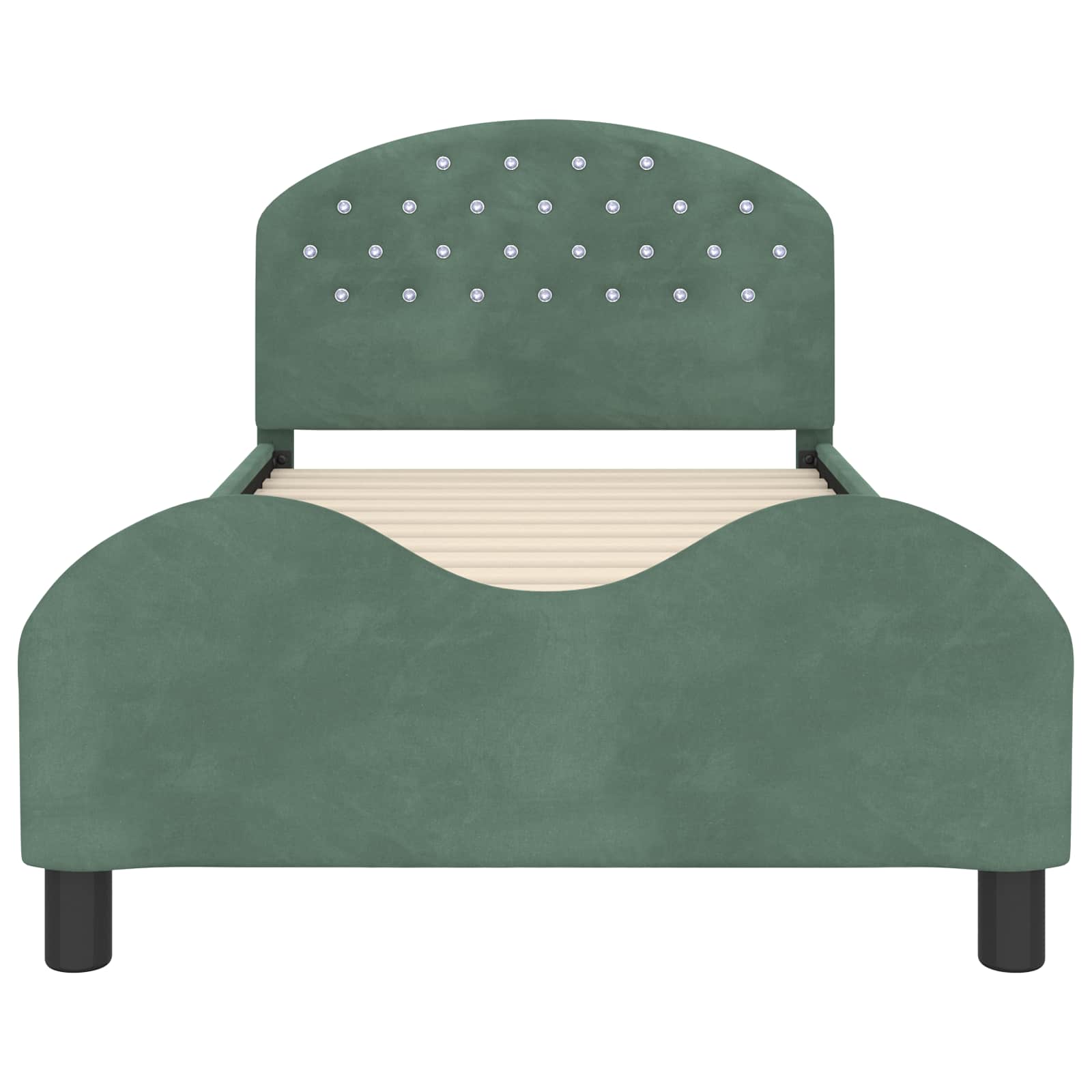 Bedframe voor kinderen met hoofdbord Zeegroen 80 x 200 cm
