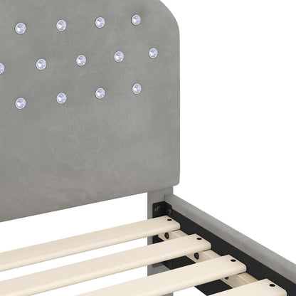 Bedframe Voor Kinderen Met Hoofdbord 90 x 190 cm Lichtgrijs
