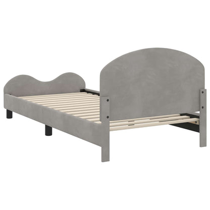 Bedframe Voor Kinderen Met Hoofdbord 90 x 190 cm Lichtgrijs