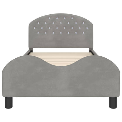 Bedframe Voor Kinderen Met Hoofdbord 90 x 190 cm Lichtgrijs