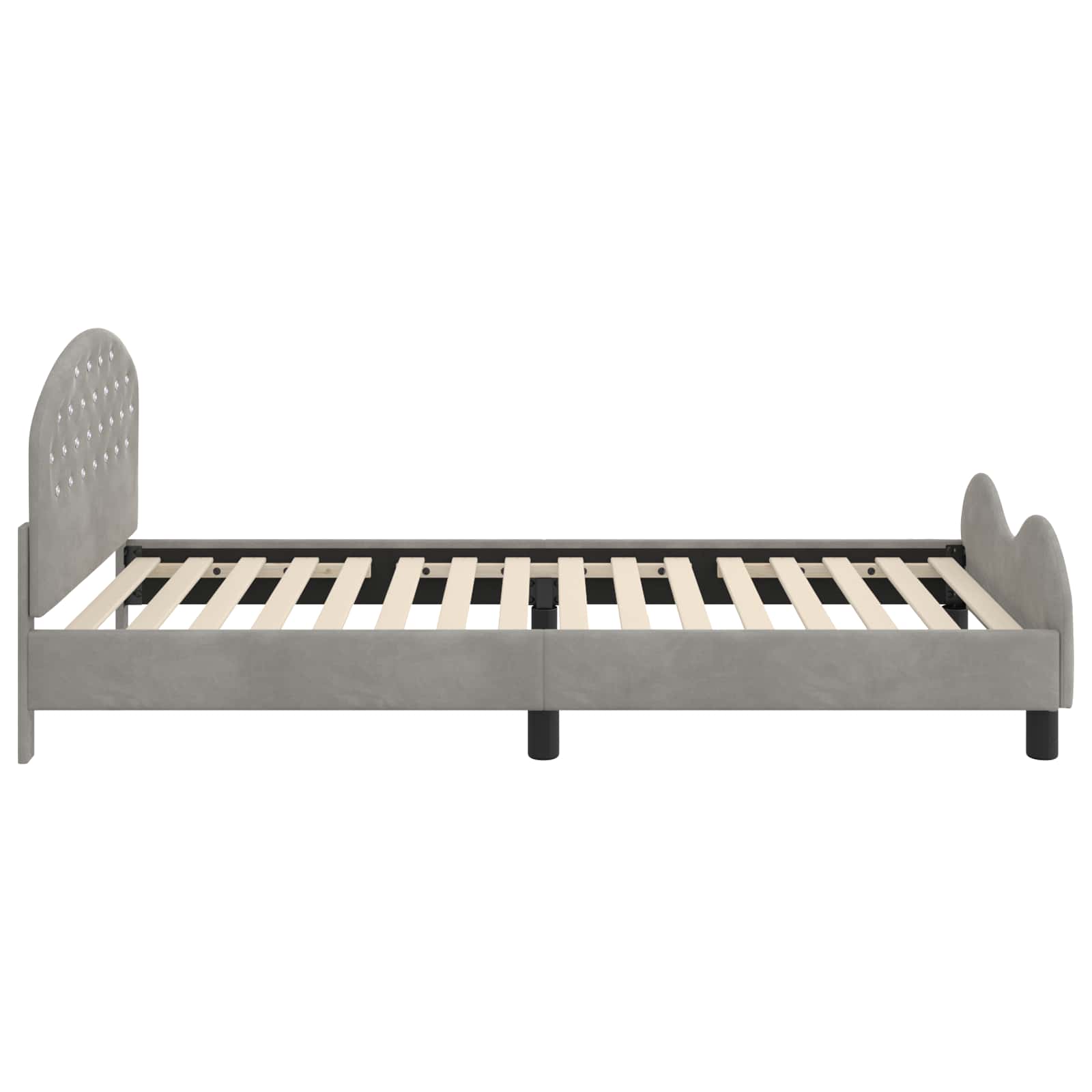 Bedframe Voor Kinderen Met Hoofdbord 90 x 190 cm Lichtgrijs
