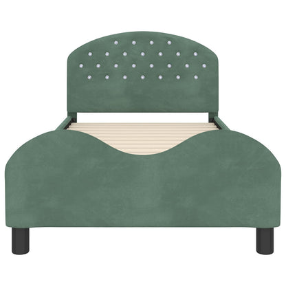 Bedframe voor kinderen met hoofdbord Zeegroen 90 x 200 cm