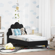 Peuterbedframe 70x140 cm zwart fluweel