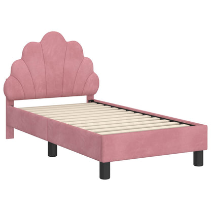 Peuterbedframe met hoofdbord Roze 70 x 140 cm Fluweel