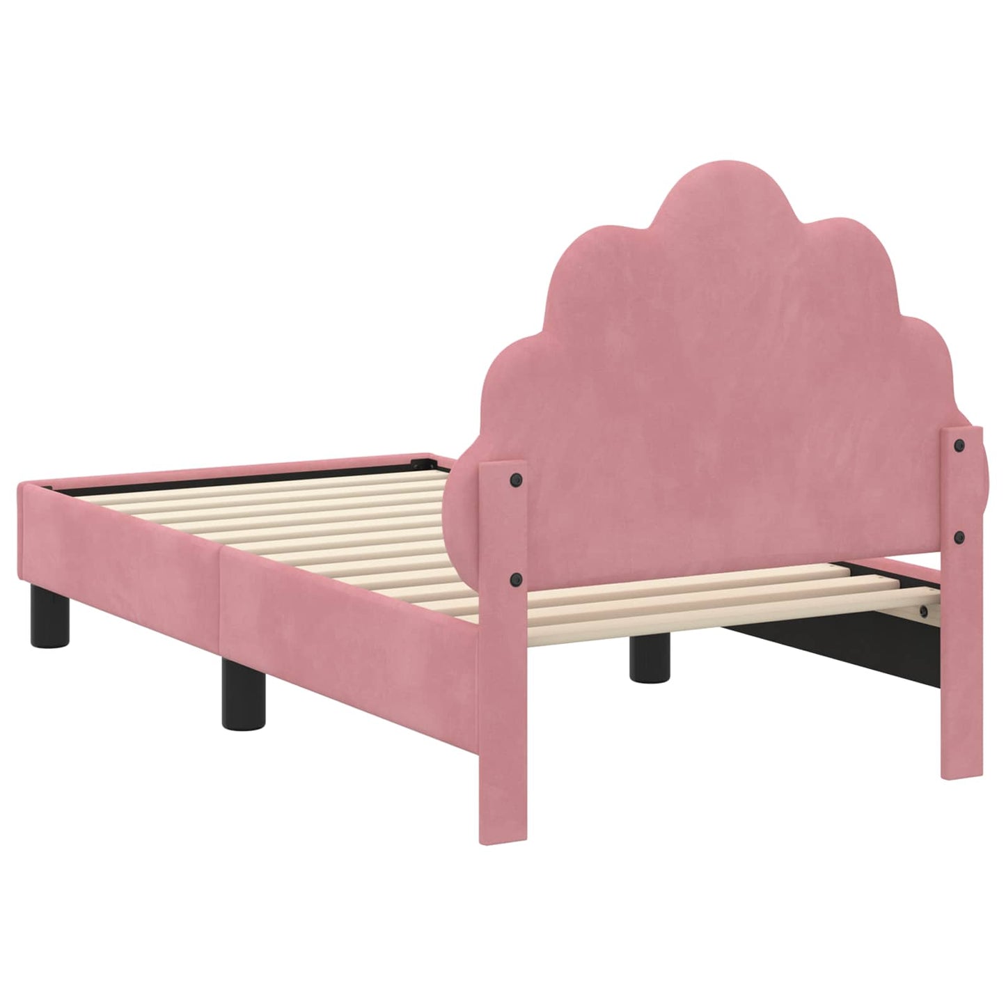 Peuterbedframe met hoofdbord Roze 70 x 140 cm Fluweel