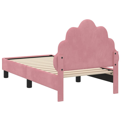 Peuterbedframe met hoofdbord Roze 70 x 140 cm Fluweel