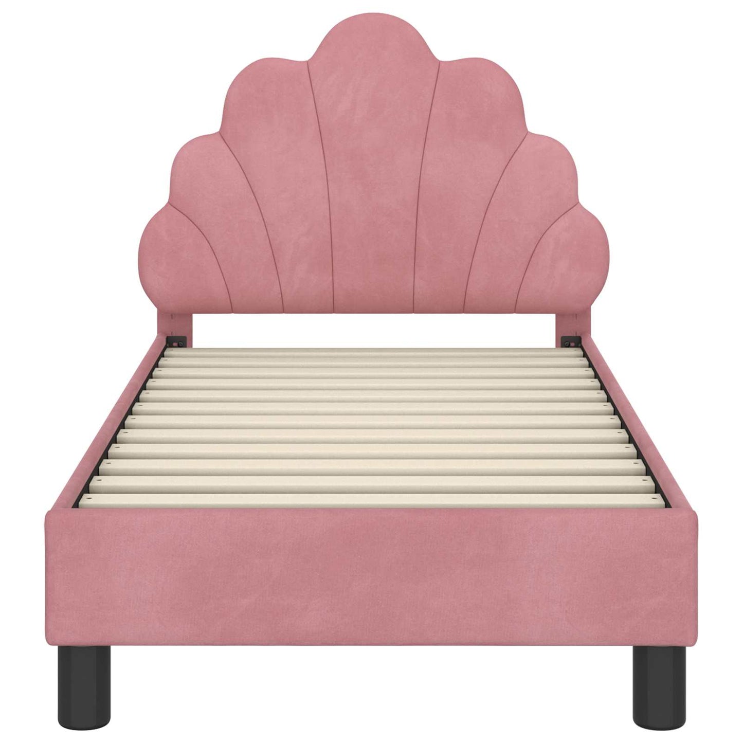 Peuterbedframe met hoofdbord Roze 70 x 140 cm Fluweel