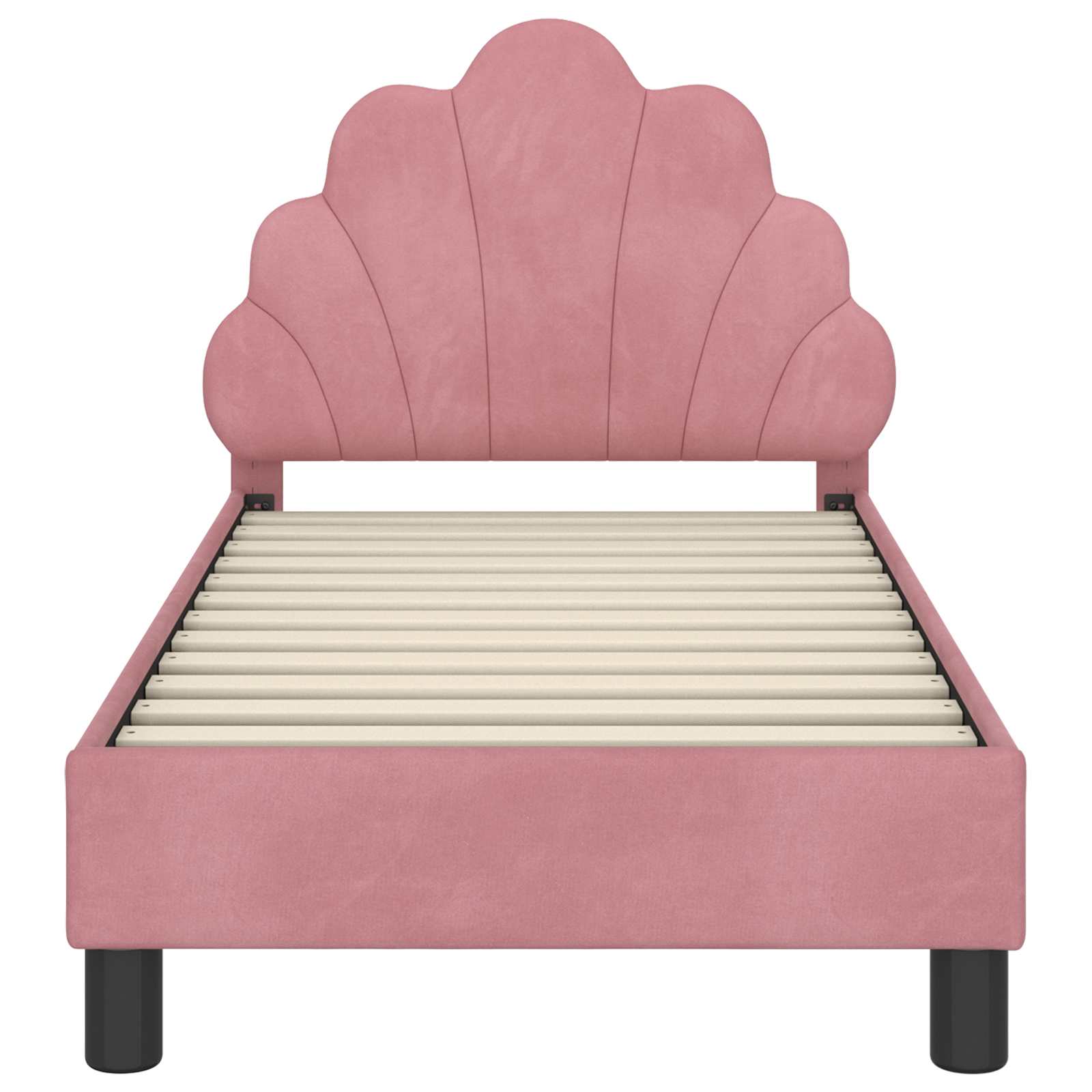 Peuterbedframe met hoofdbord Roze 70 x 140 cm Fluweel