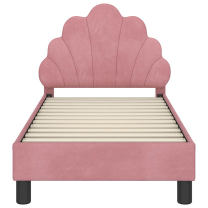 Peuterbedframe met hoofdbord Roze 70 x 140 cm Fluweel