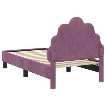 Peuterbedframe met hoofdbord Paars 70 x 140 cm Fluweel