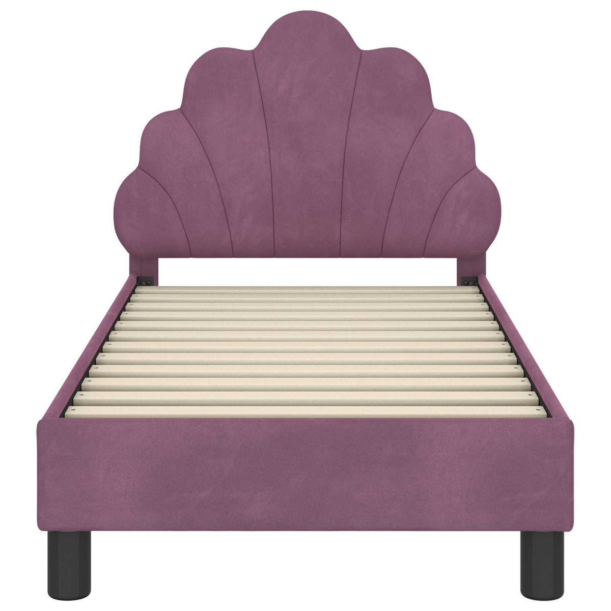 Peuterbedframe met hoofdbord Paars 70 x 140 cm Fluweel