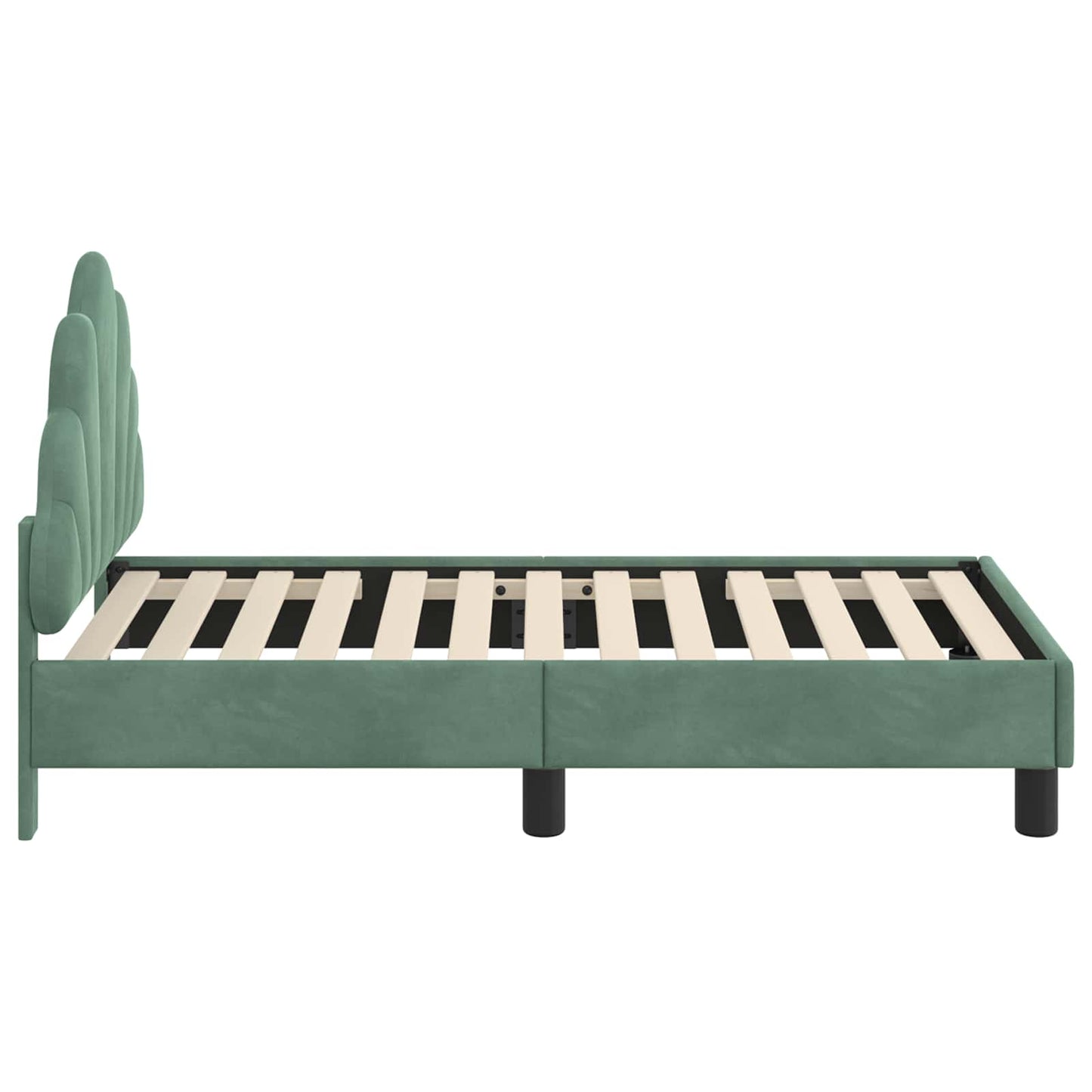 Peuterbedframe met hoofdbord Zeegroen 70 x 140 cm Fluweel
