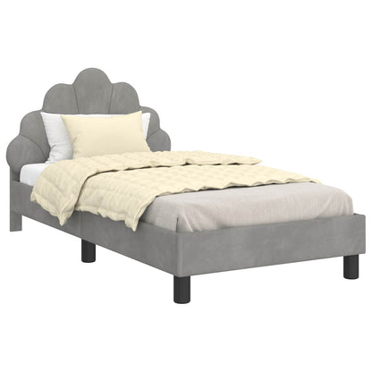 Bedframe voor kinderen met hoofdbord Lichtgrijs 80 x 160 cm