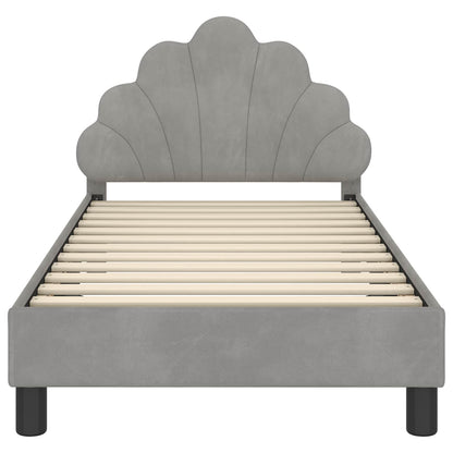 Bedframe voor kinderen met hoofdbord Lichtgrijs 80 x 160 cm