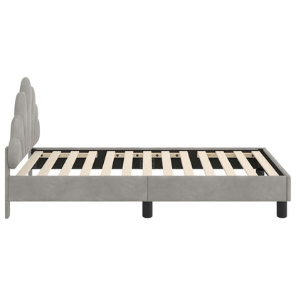 Bedframe voor kinderen met hoofdbord Lichtgrijs 80 x 160 cm