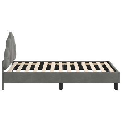Bedframe voor kinderen met hoofdbord Donkergrijs 80 x 160 cm