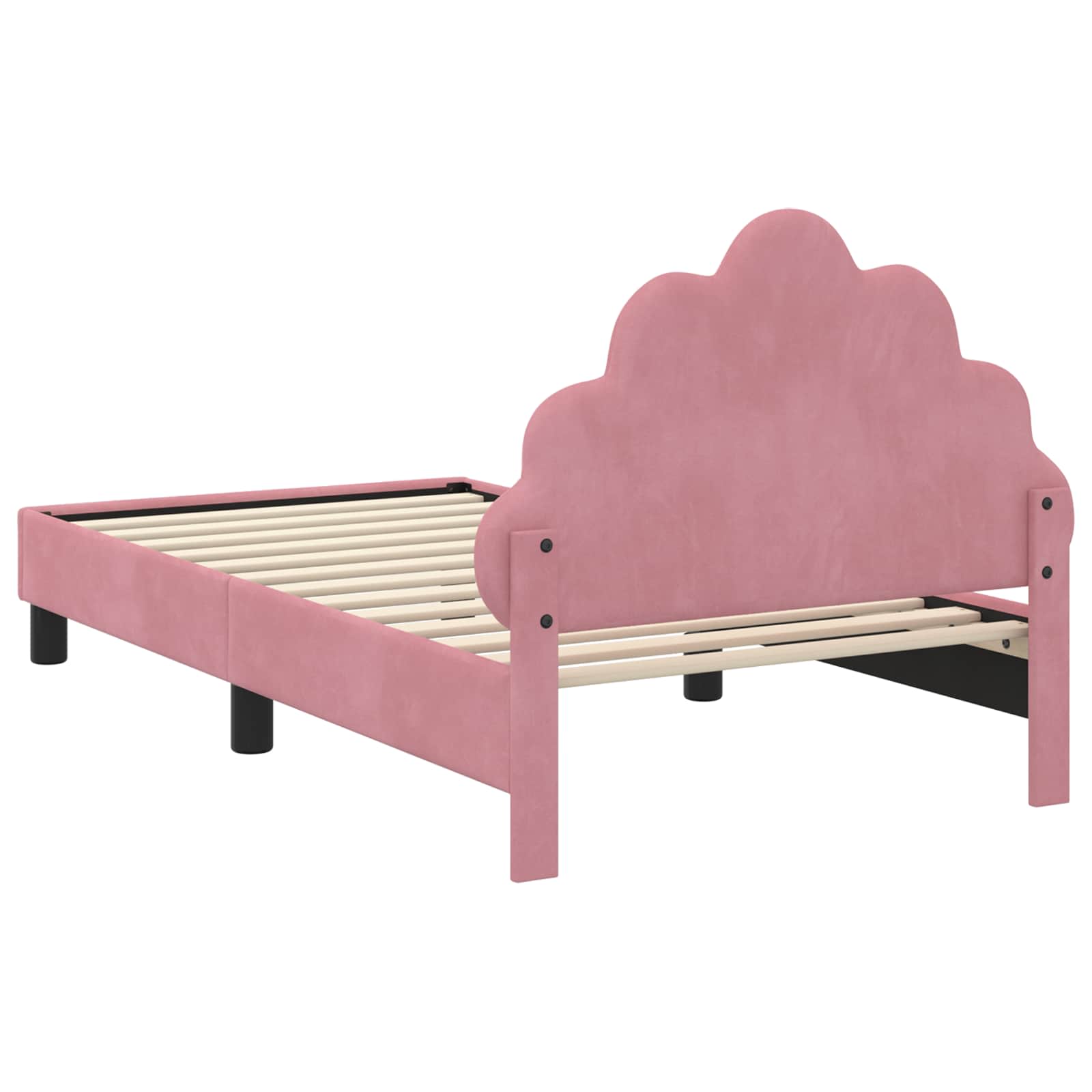 Bedframe voor kinderen met hoofdbord Roze 80 x 160 cm Fluweel