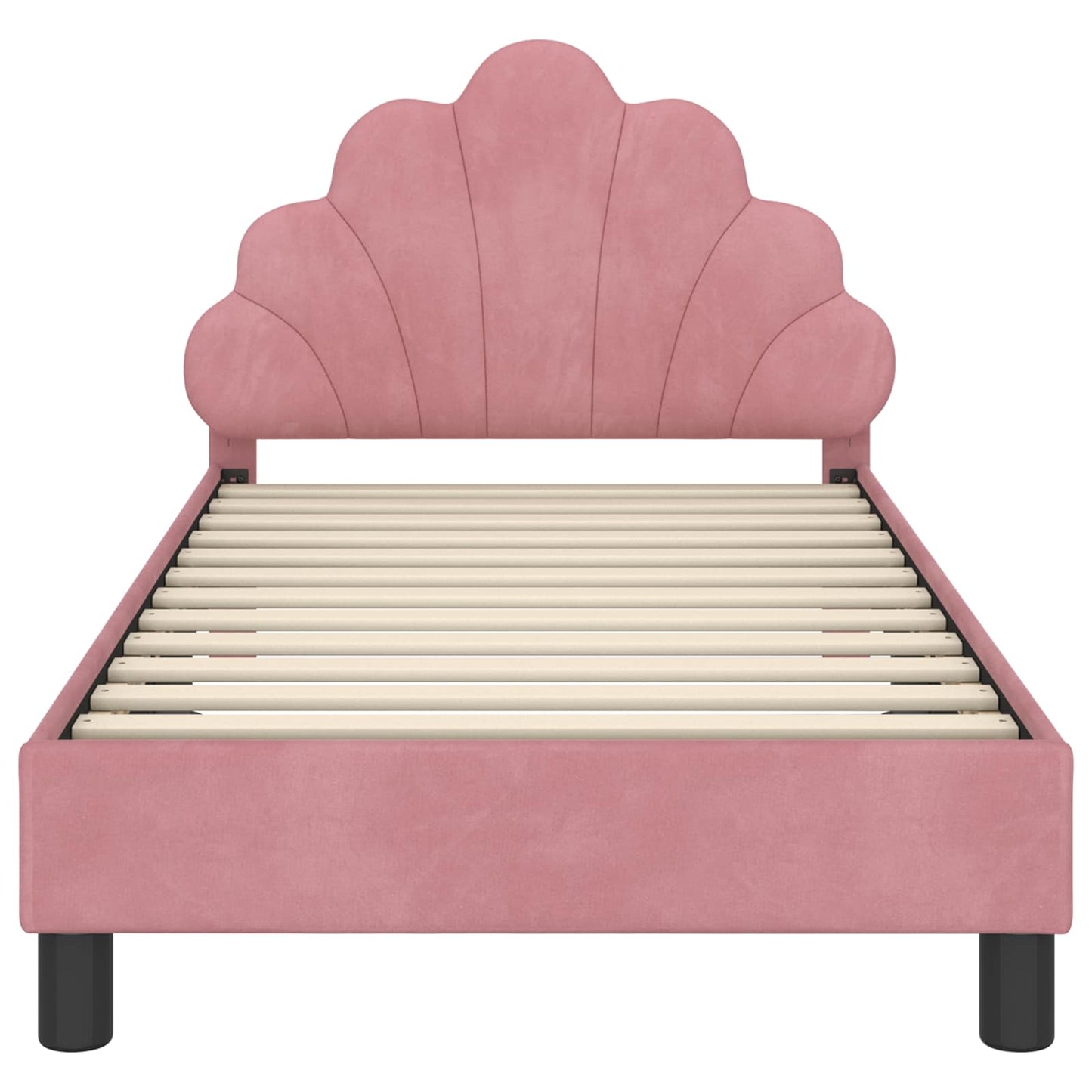 Bedframe voor kinderen met hoofdbord Roze 80 x 160 cm Fluweel