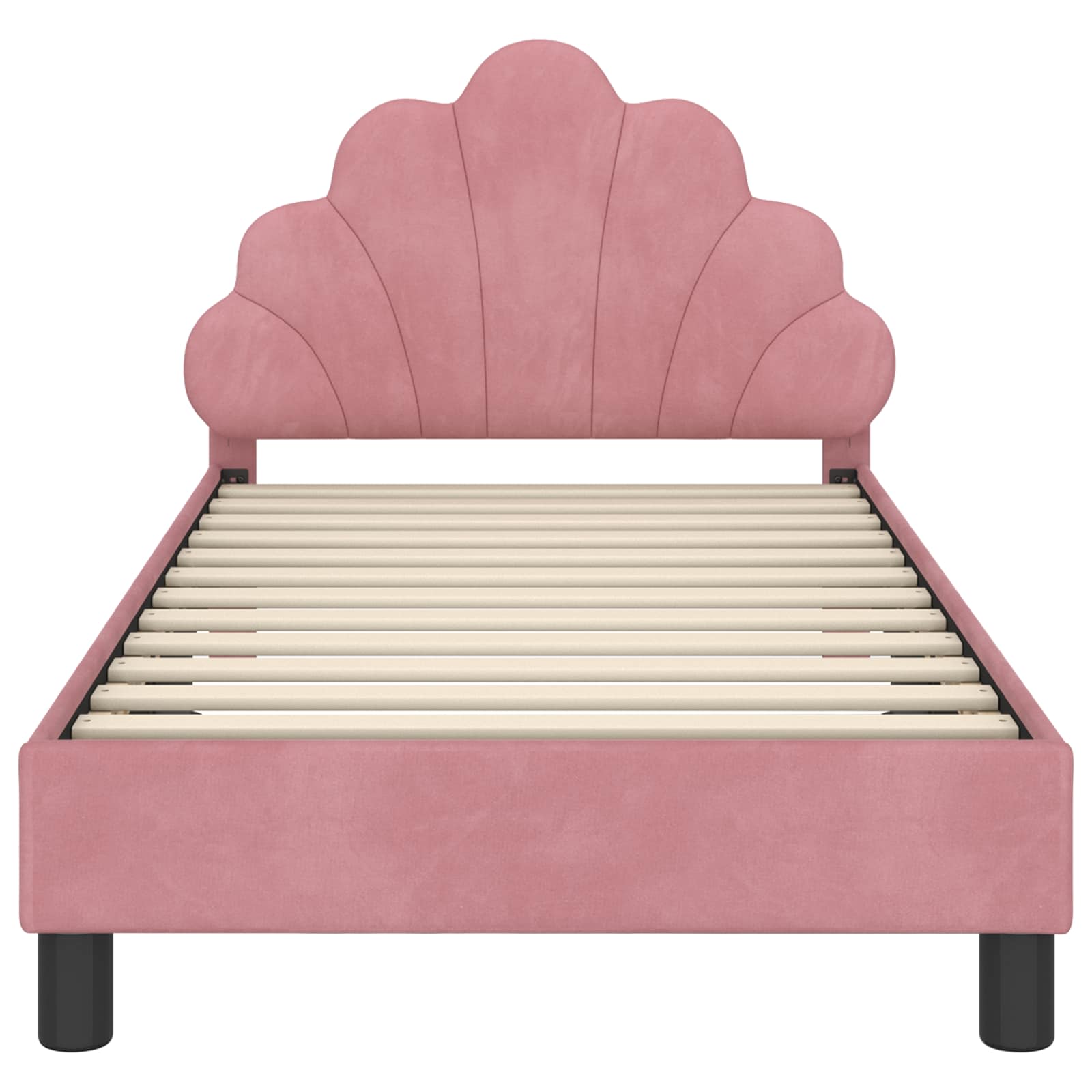 Bedframe voor kinderen met hoofdbord Roze 80 x 160 cm Fluweel