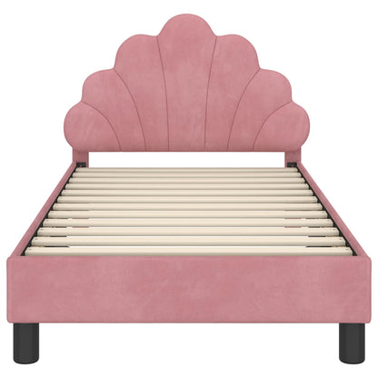 Bedframe voor kinderen met hoofdbord Roze 80 x 160 cm Fluweel