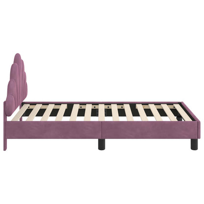 Bedframe voor kinderen met hoofdbord Paars 80 x 160 cm Fluweel