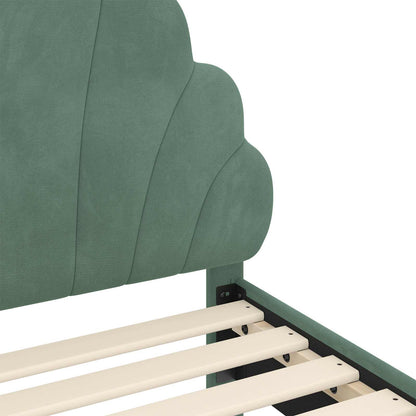 Bedframe voor kinderen met hoofdbord Zeegroen 80 x 160 cm