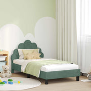 Kids Bed Frame with Headboard Sea Green 80 x 160 cm
