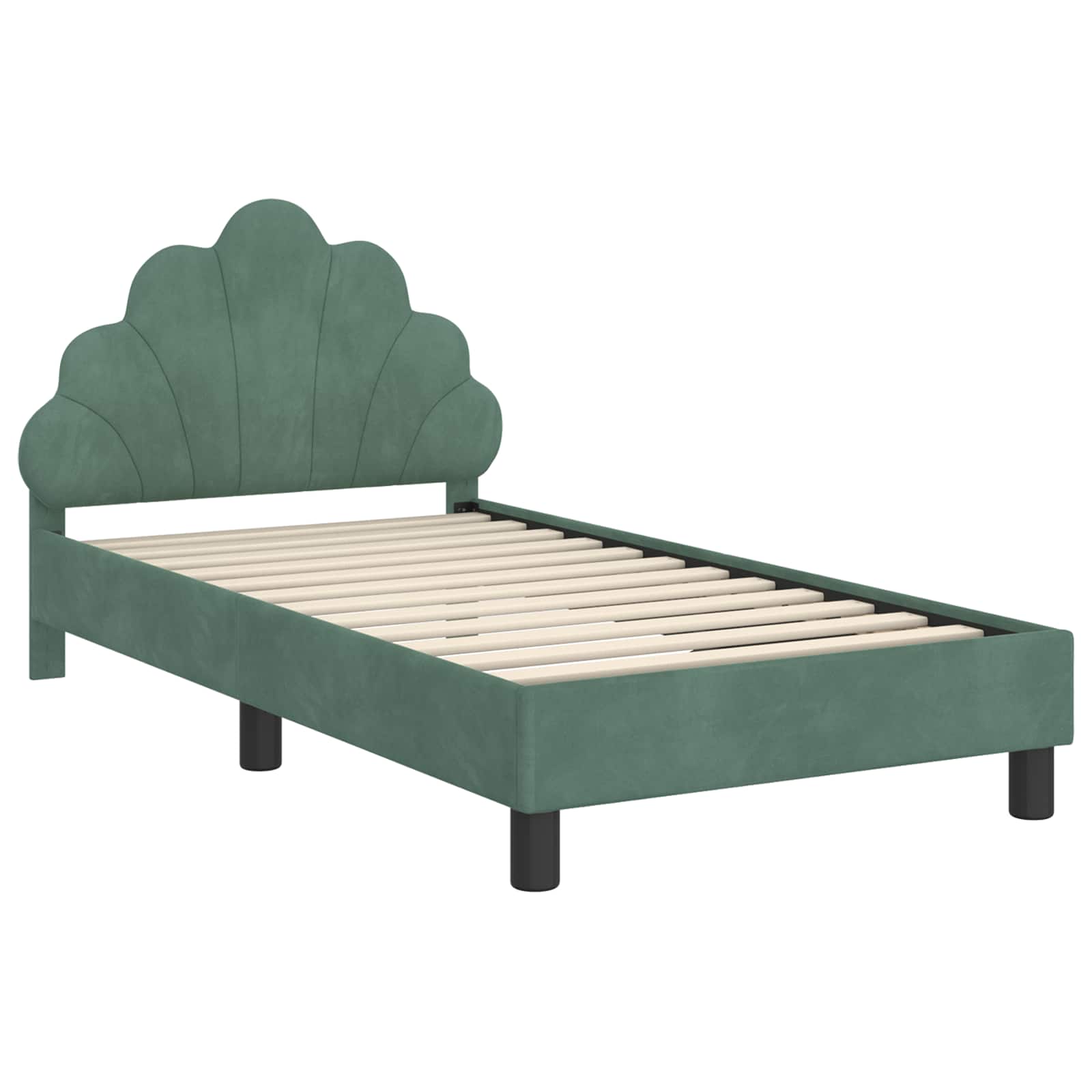 Bedframe voor kinderen met hoofdbord Zeegroen 80 x 160 cm