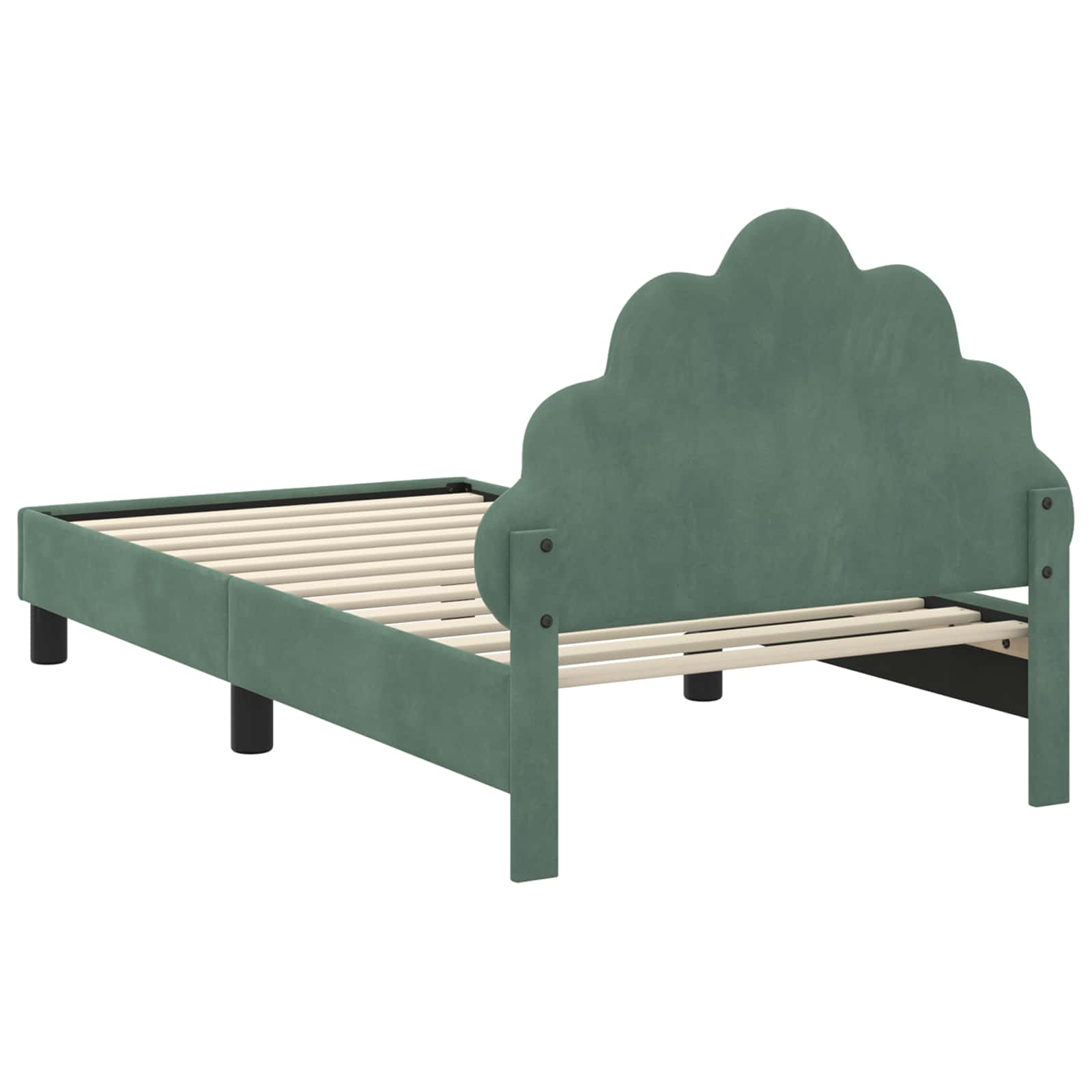 Bedframe voor kinderen met hoofdbord Zeegroen 80 x 160 cm