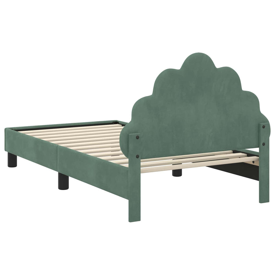 Bedframe voor kinderen met hoofdbord Zeegroen 80 x 160 cm