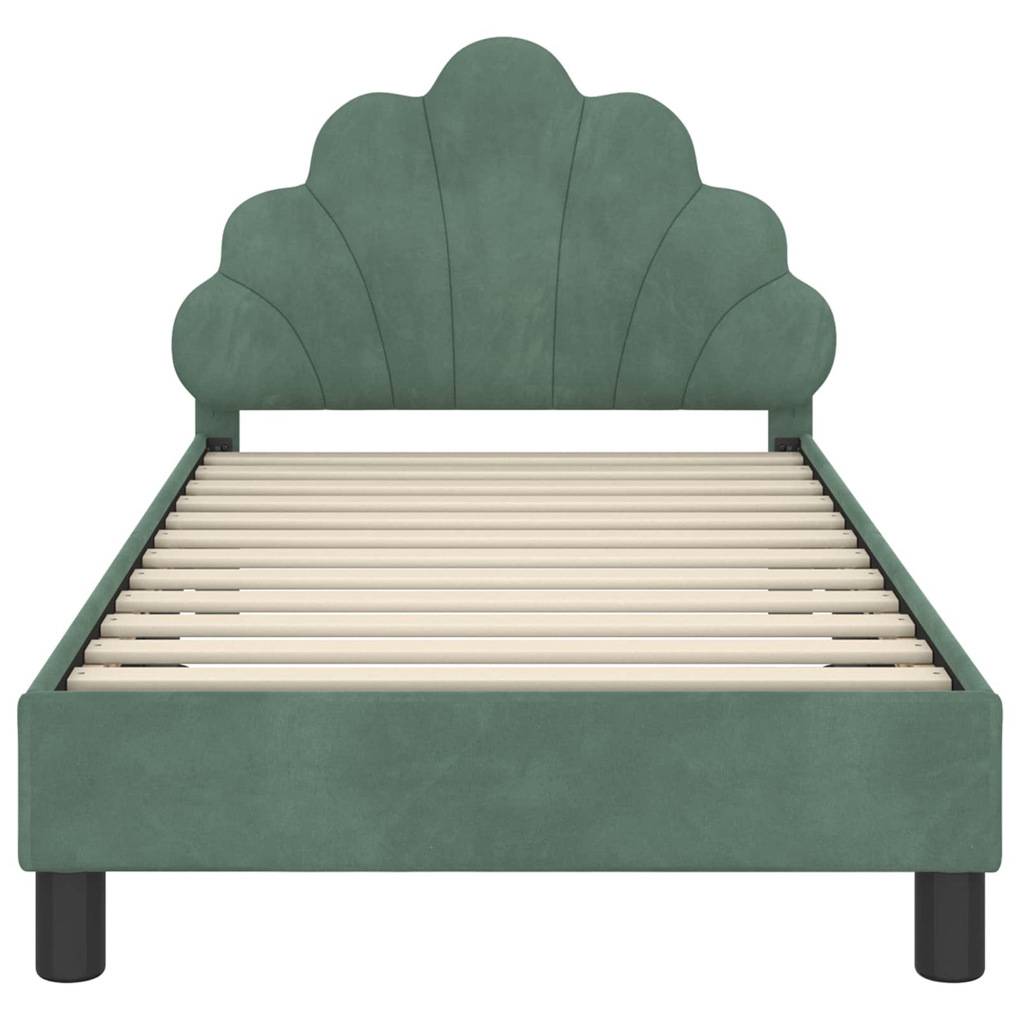 Bedframe voor kinderen met hoofdbord Zeegroen 80 x 160 cm