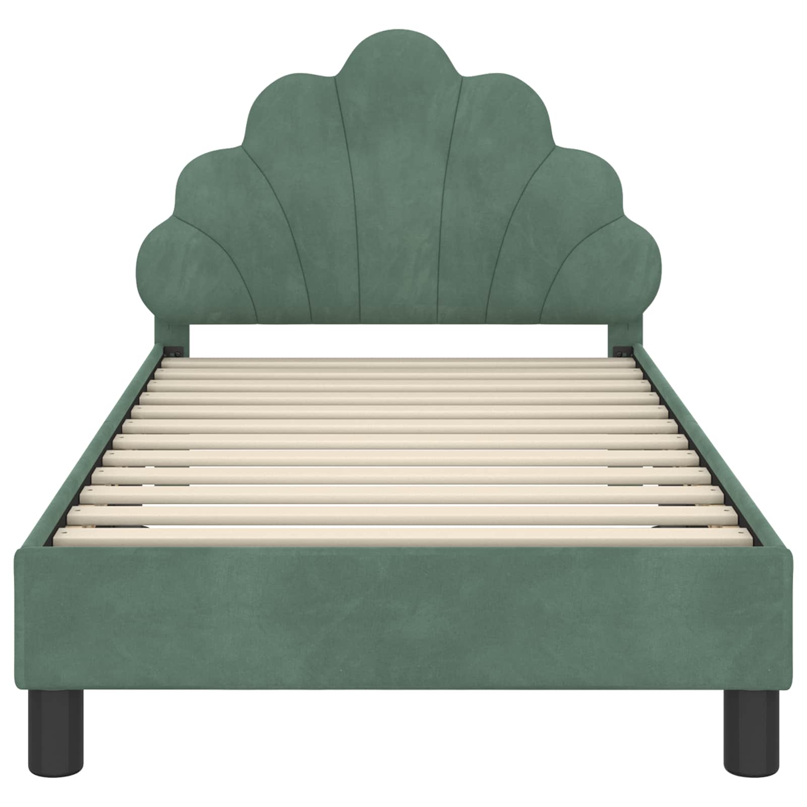 Bedframe voor kinderen met hoofdbord Zeegroen 80 x 160 cm