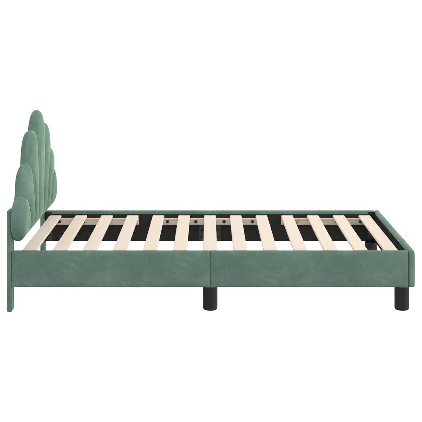 Bedframe voor kinderen met hoofdbord Zeegroen 80 x 160 cm