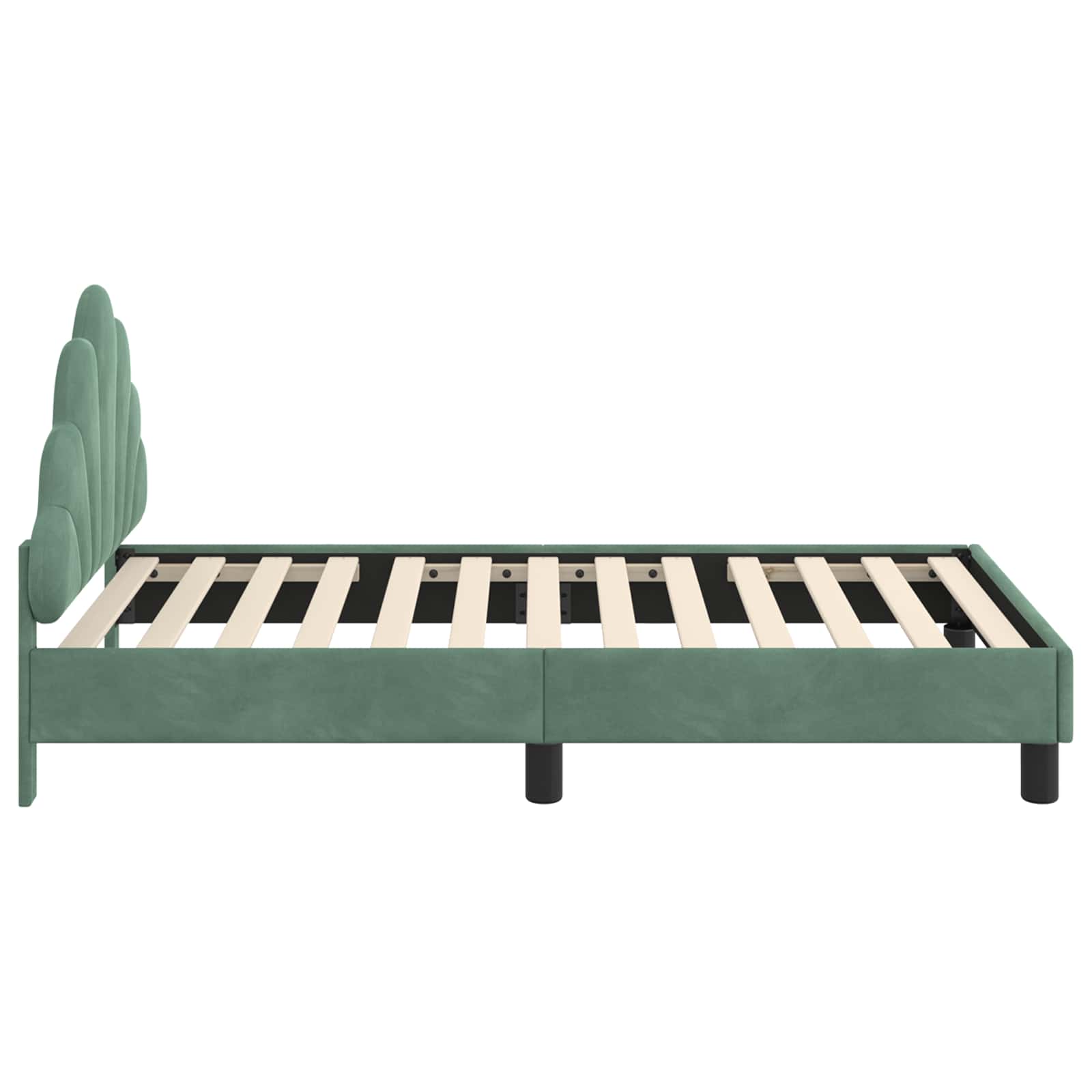 Bedframe voor kinderen met hoofdbord Zeegroen 80 x 160 cm