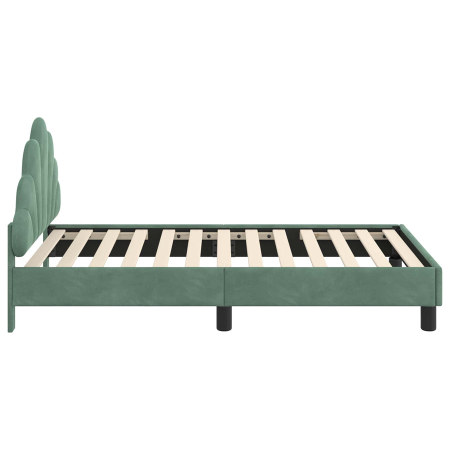 Bedframe voor kinderen met hoofdbord Zeegroen 80 x 160 cm