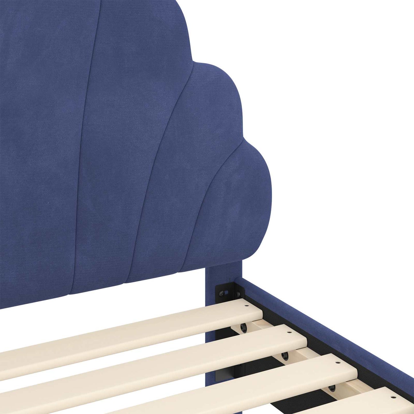 Bedframe voor kinderen met hoofdbord Politieblauw 80 x 160 cm