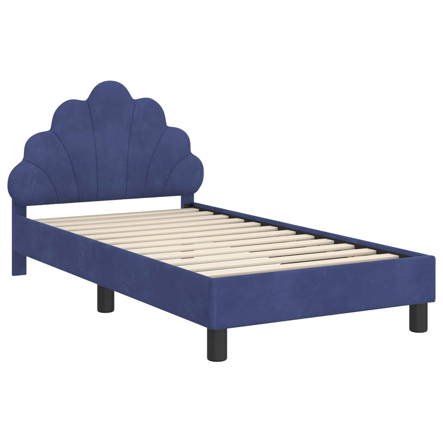 Bedframe voor kinderen met hoofdbord Politieblauw 80 x 160 cm