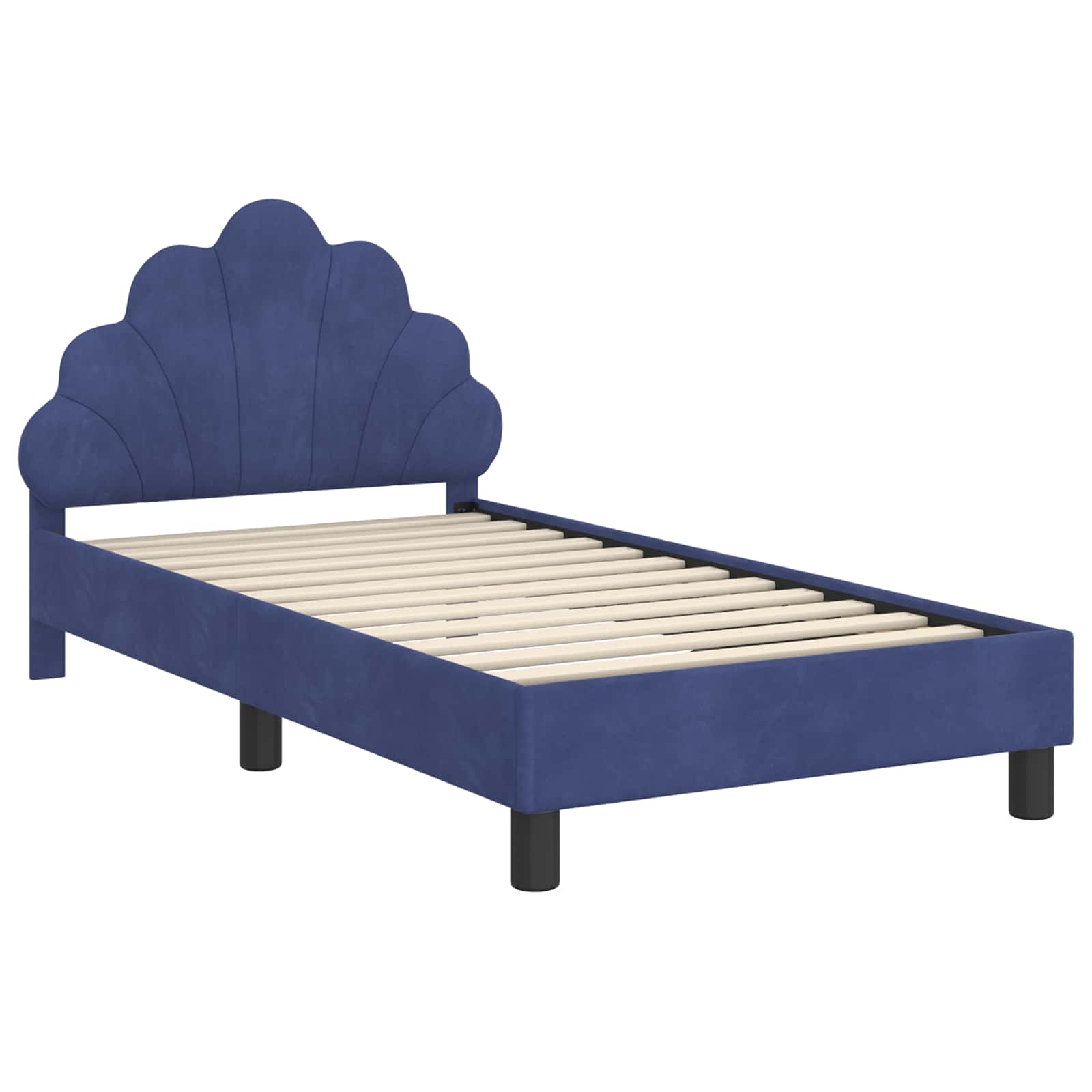 Bedframe voor kinderen met hoofdbord Politieblauw 80 x 160 cm