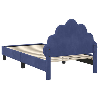 Bedframe voor kinderen met hoofdbord Politieblauw 80 x 160 cm