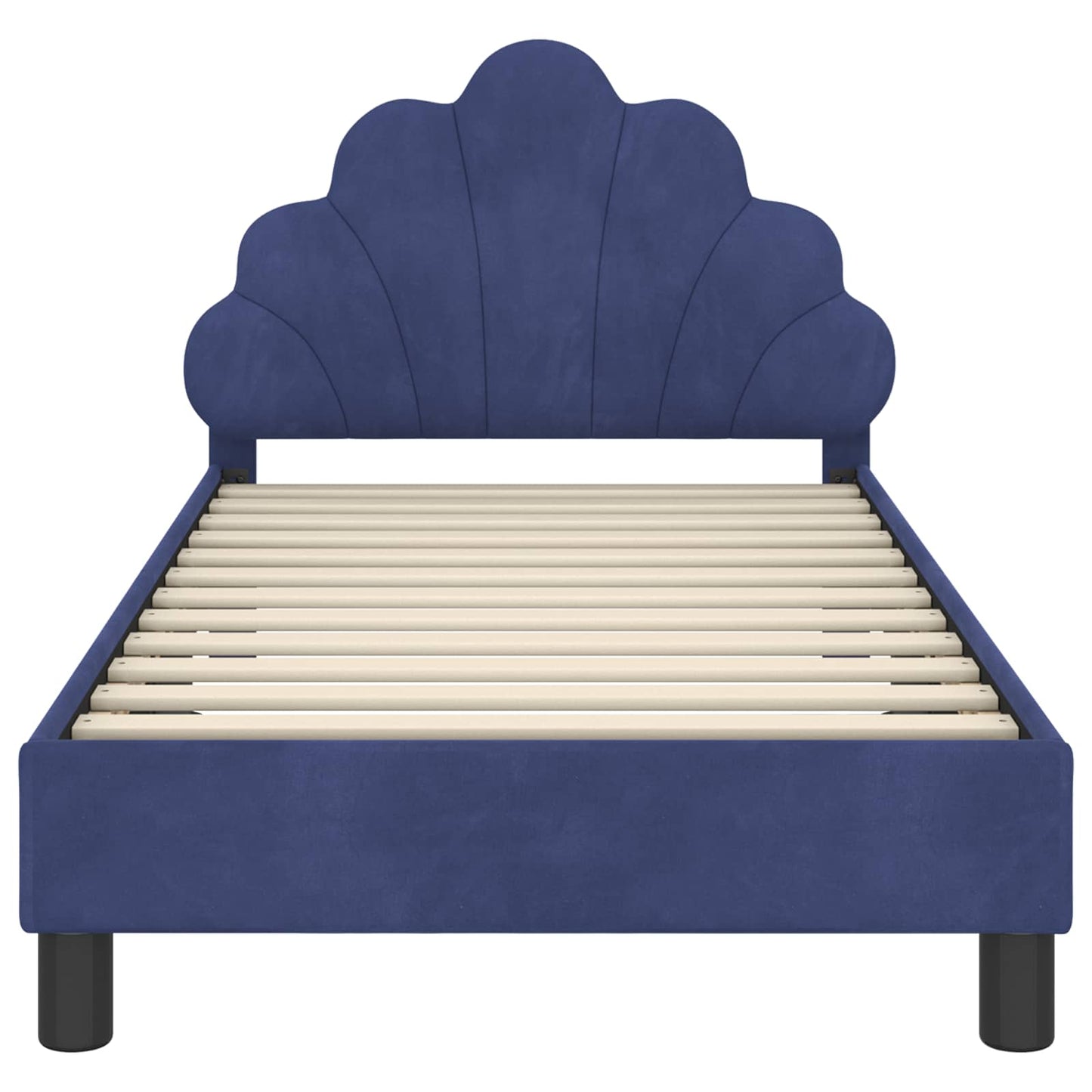 Bedframe voor kinderen met hoofdbord Politieblauw 80 x 160 cm