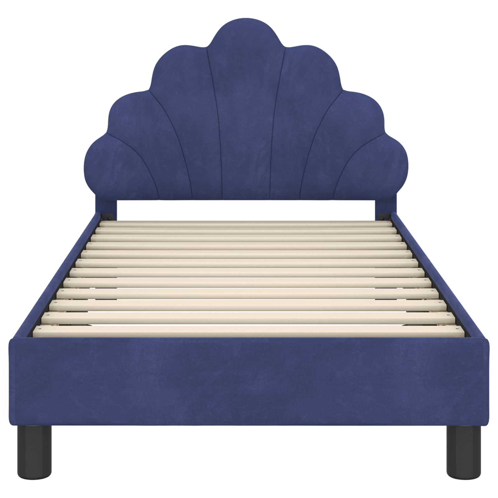Bedframe voor kinderen met hoofdbord Politieblauw 80 x 160 cm