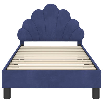 Bedframe voor kinderen met hoofdbord Politieblauw 80 x 160 cm