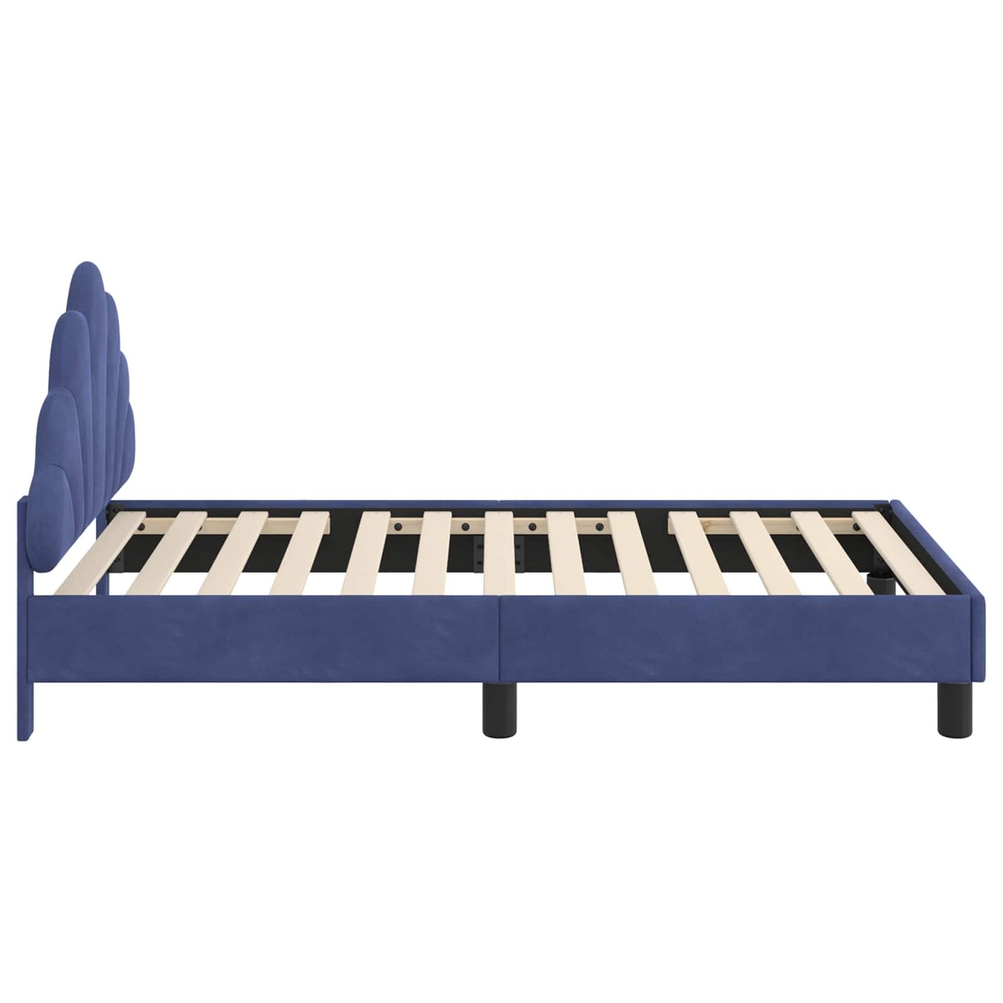 Bedframe voor kinderen met hoofdbord Politieblauw 80 x 160 cm