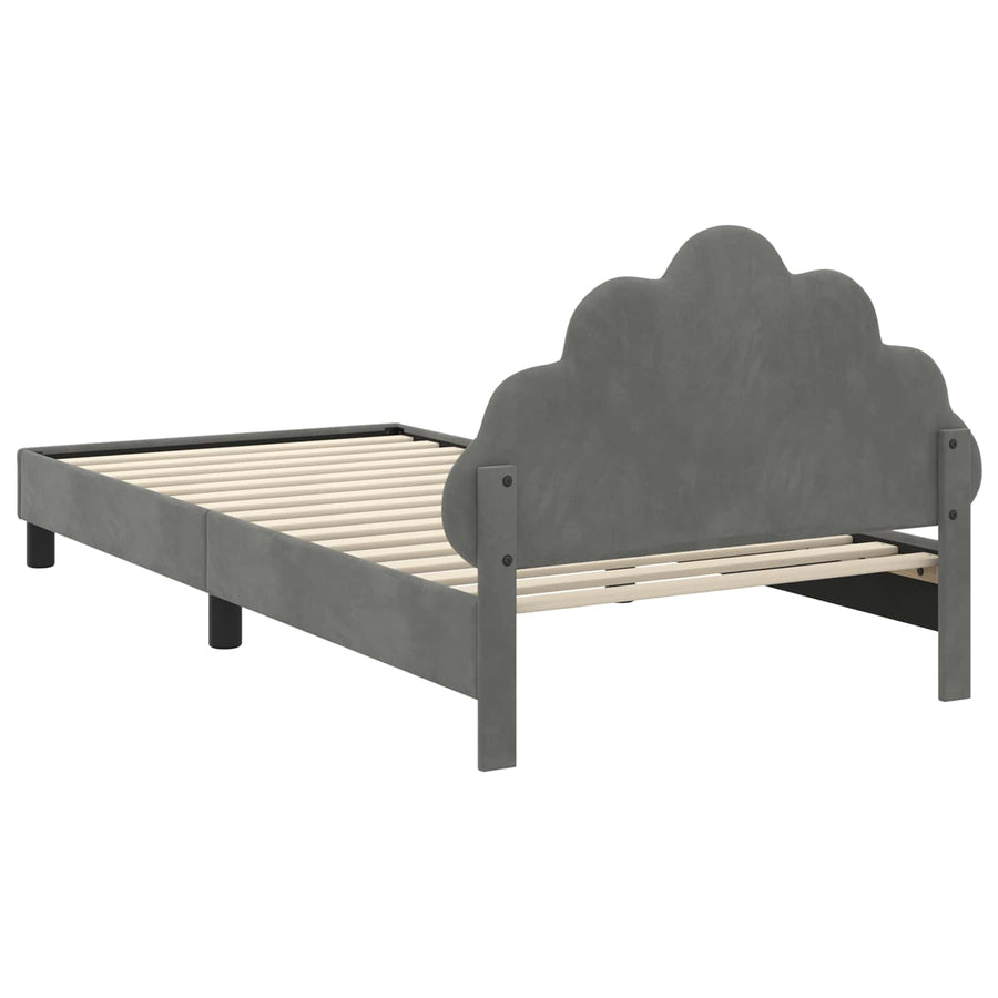 Bedframe voor kinderen met hoofdbord Donkergrijs 80 x 200 cm