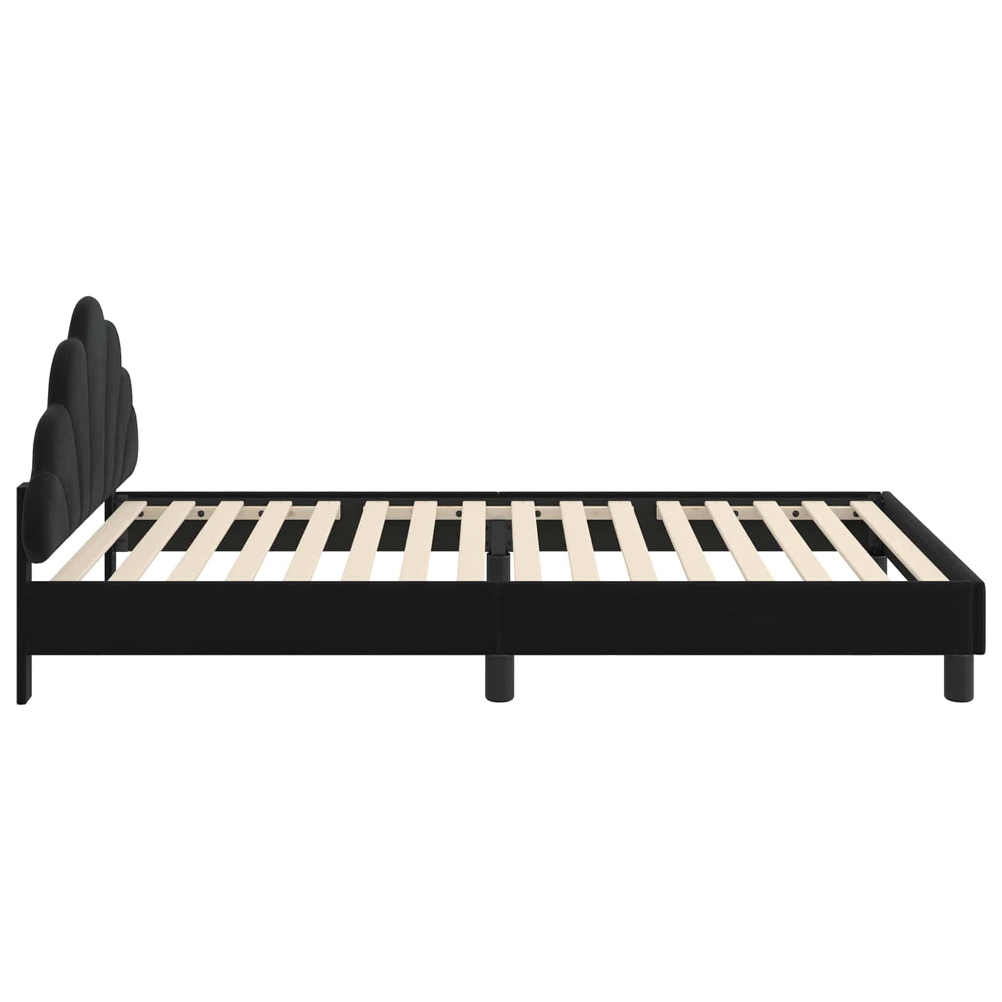 Bedframe voor kinderen met hoofdbord Zwart 80 x 200 cm Fluweel